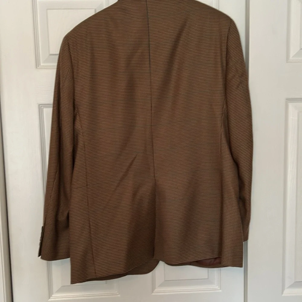 Greg Norman FOR Tasso Elba Men's Brown Plaid Blazer 42R. In fantastic condition! - Picture 9 of 10